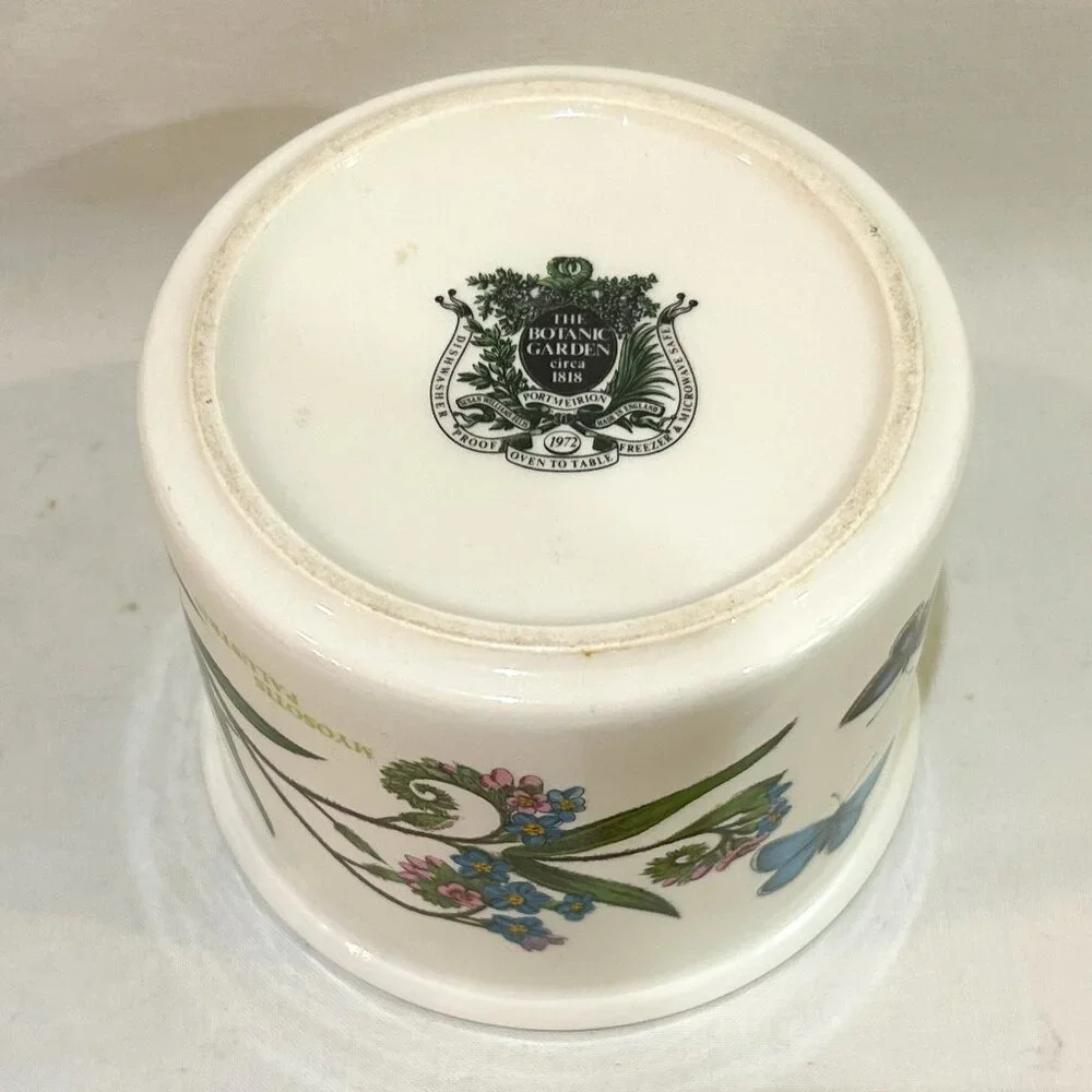 Portmeirion Botanic Garden Ceramic Crock Jar Planter Forget Me Not